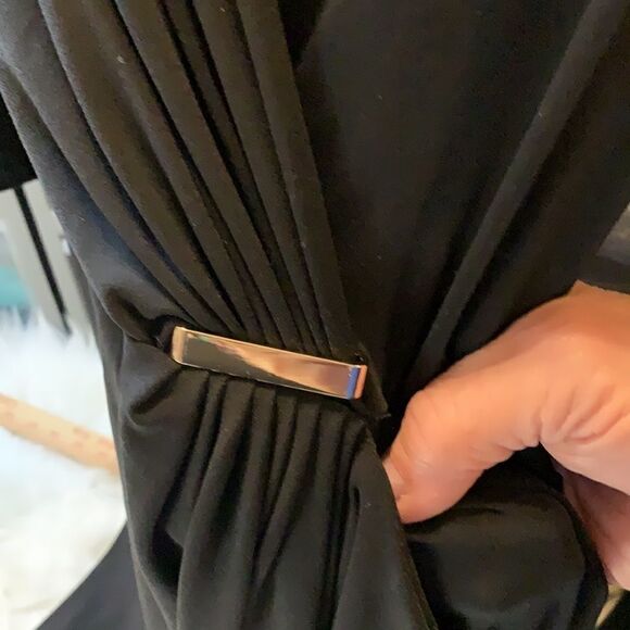Charter Club Large Black 3/4 sleeve wrap dress. - Picture 10 of 11